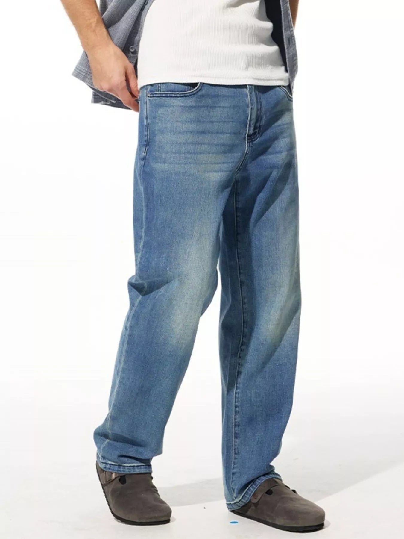 Men's Washed Wide Leg Jeans - PBNJ FASHIONS