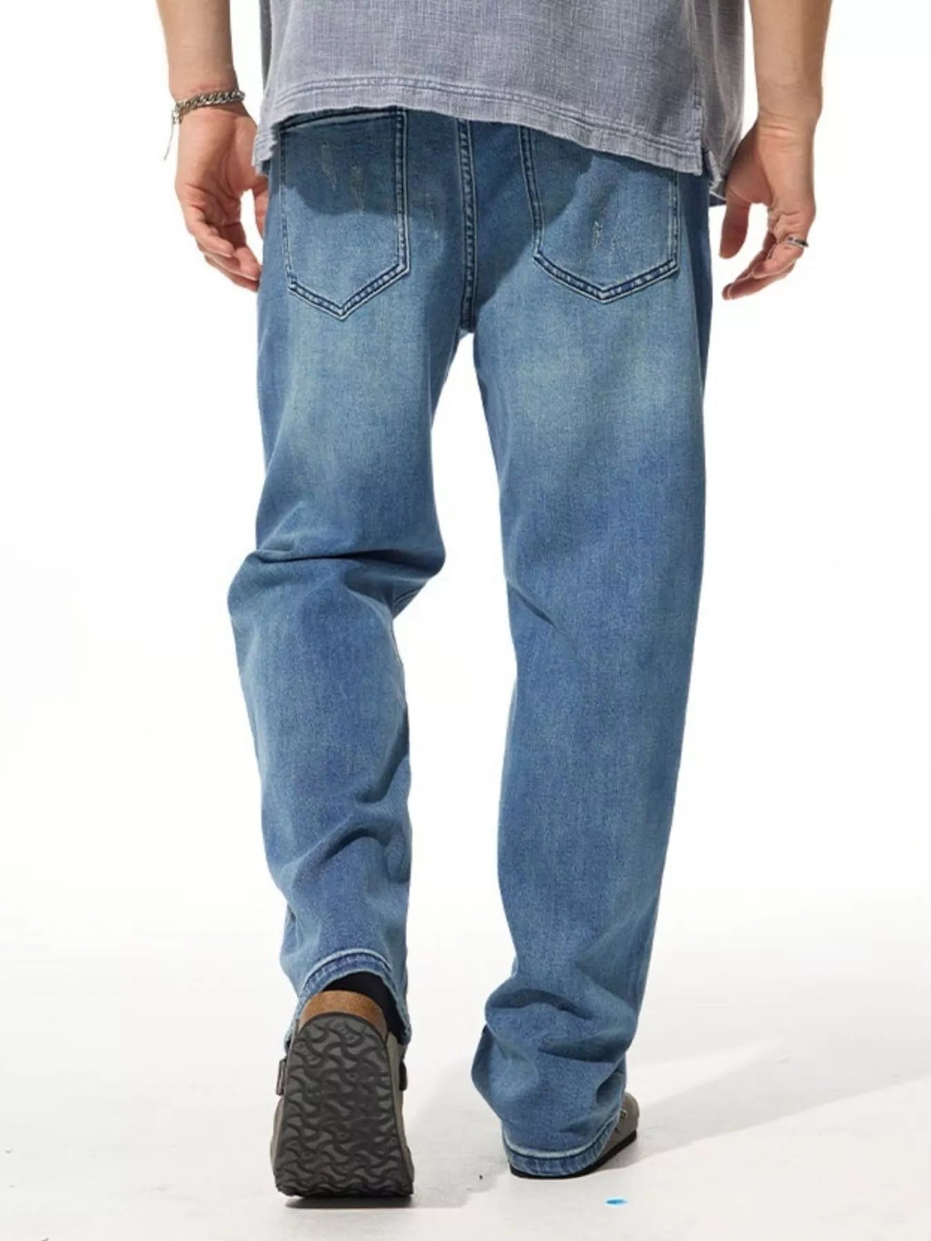 Men's Washed Wide Leg Jeans - PBNJ FASHIONS