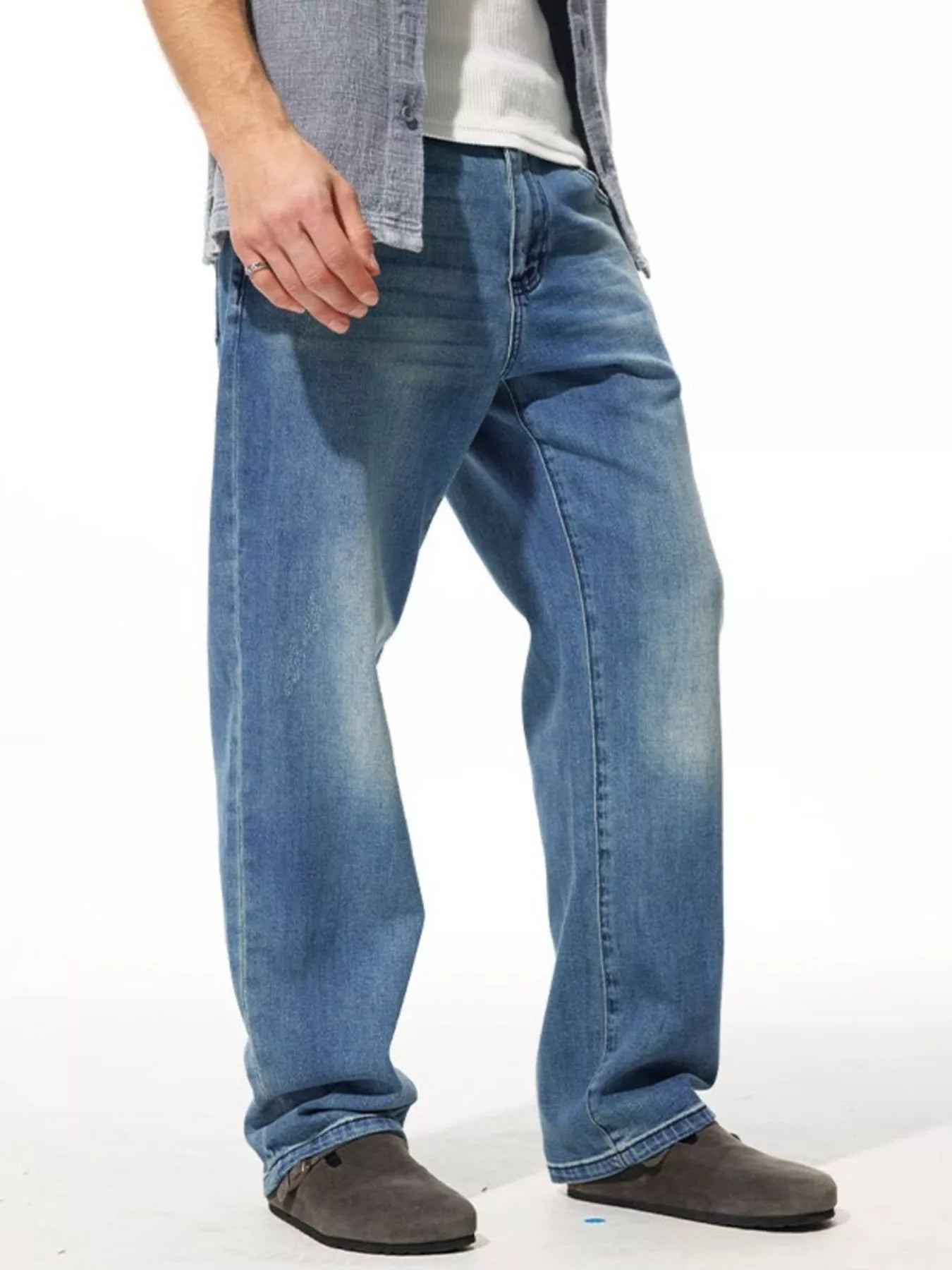 Men's Washed Wide Leg Jeans - PBNJ FASHIONS