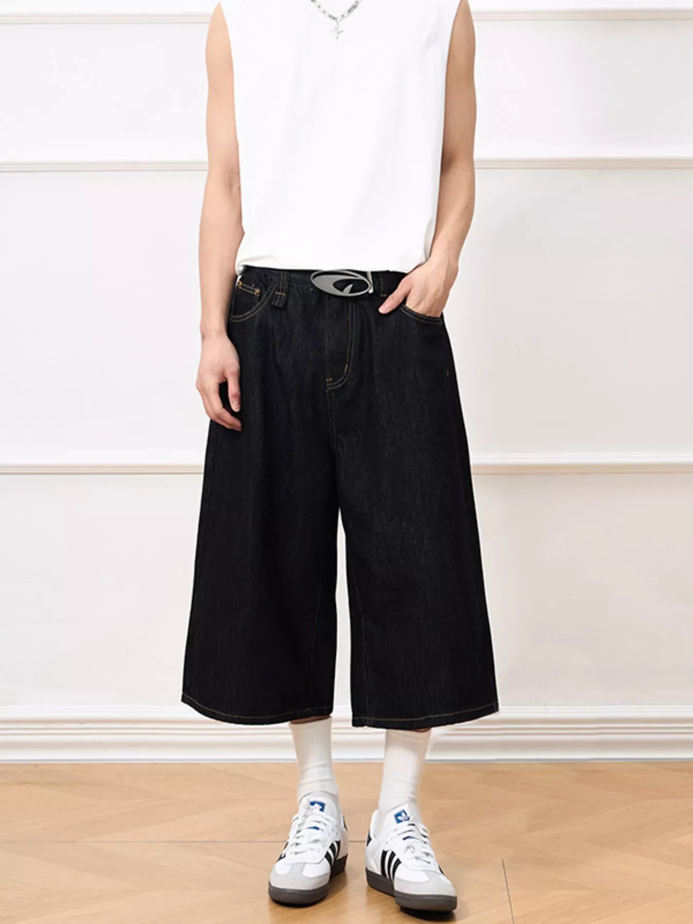 Men's Wide Leg Capris Jeans - PBNJ FASHIONS
