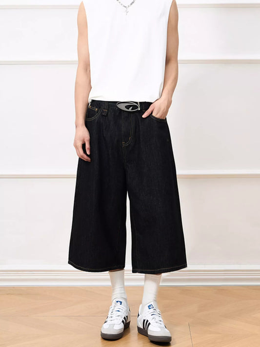 Men's Wide Leg Capris Jeans - PBNJ FASHIONS