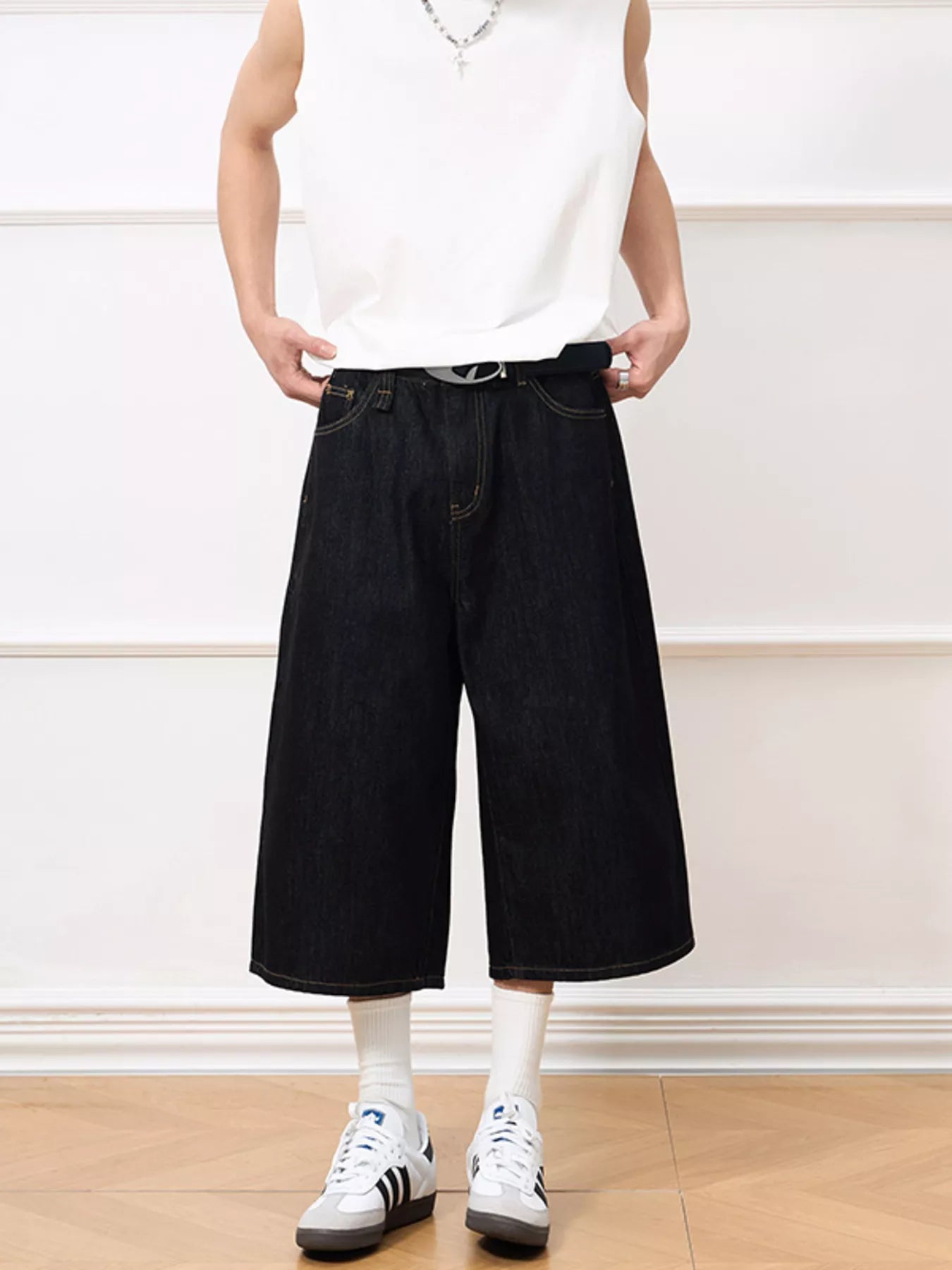 Men's Wide Leg Capris Jeans - PBNJ FASHIONS