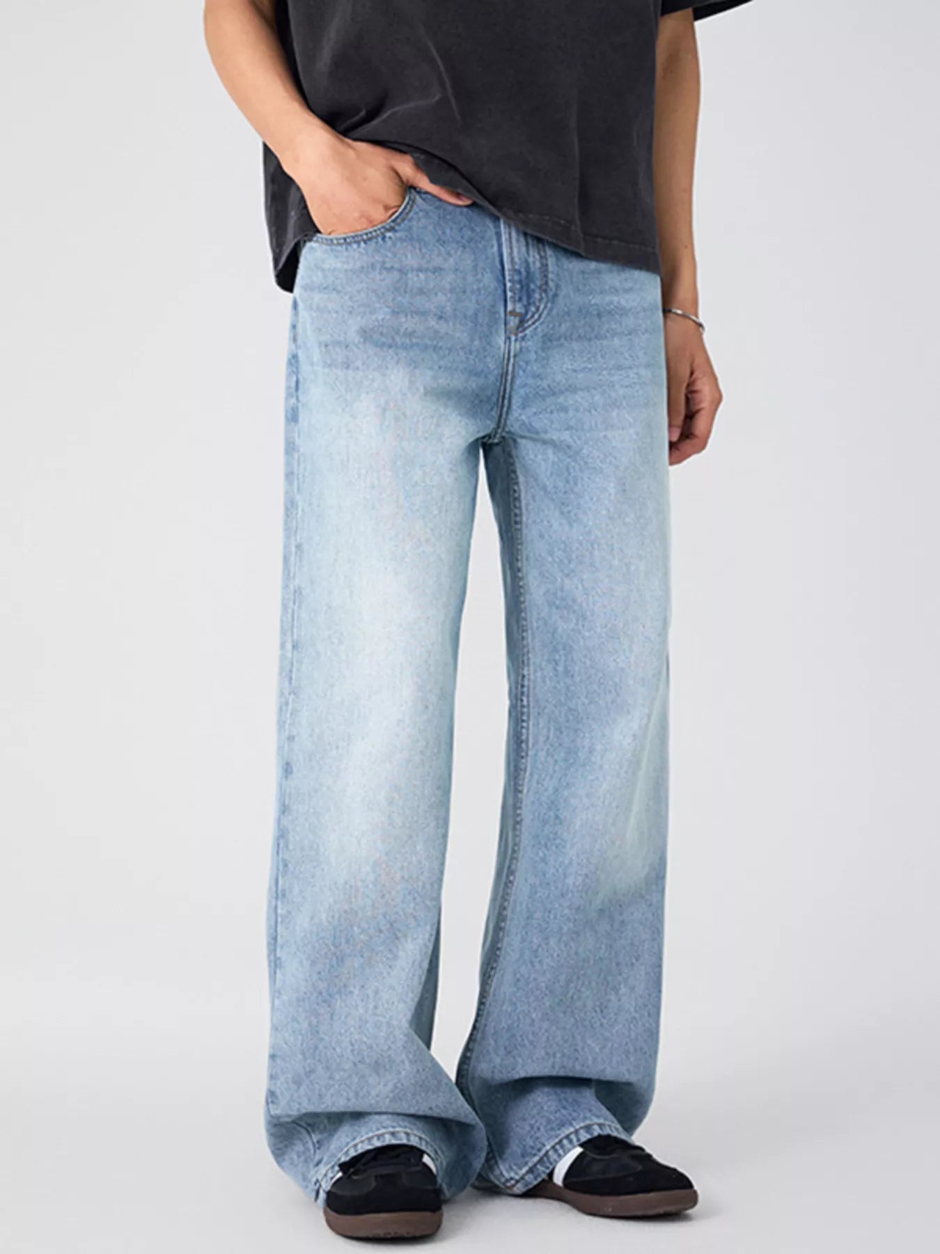 Oversized Basic Style 100% Cotton Jeans | Slightly Stretchy | Machine Washable - PBNJ FASHIONS