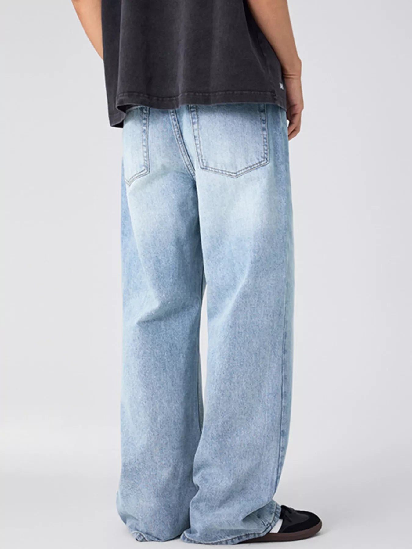Oversized Basic Style 100% Cotton Jeans | Slightly Stretchy | Machine Washable - PBNJ FASHIONS