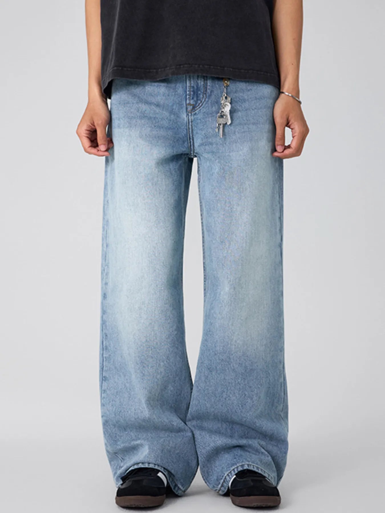 Oversized Basic Style 100% Cotton Jeans | Slightly Stretchy | Machine Washable - PBNJ FASHIONS