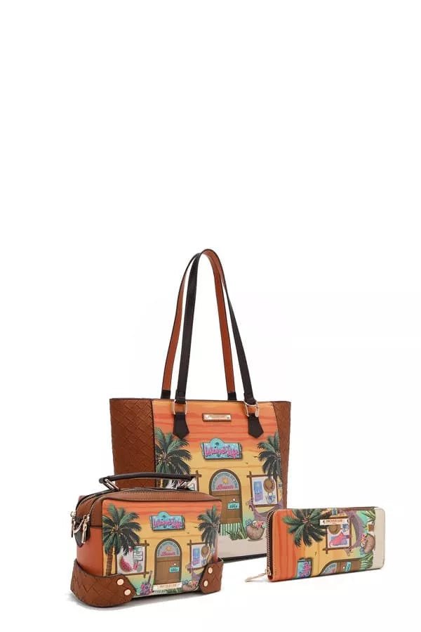 Nicole Lee USA Sun and Sand 3 Piece Bag Set - PBNJ FASHIONS