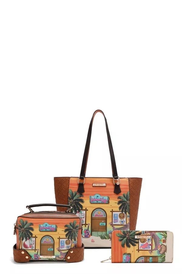 Nicole Lee USA Sun and Sand 3 Piece Bag Set - PBNJ FASHIONS