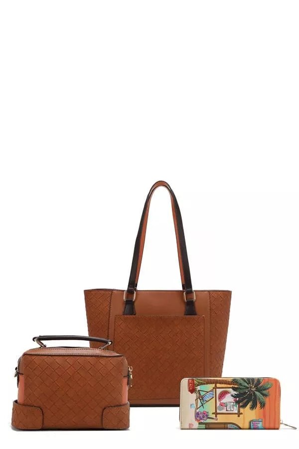 Nicole Lee USA Sun and Sand 3 Piece Bag Set - PBNJ FASHIONS