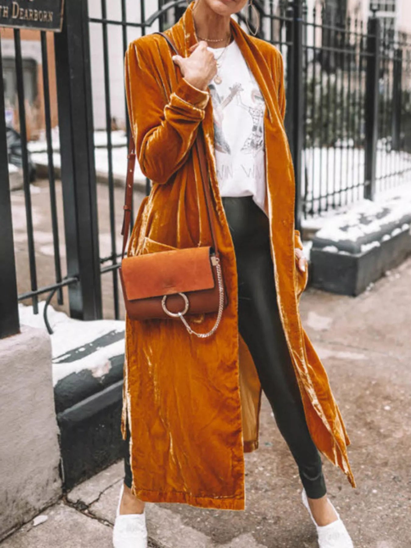 Open Front Long Sleeve Longline Cardigan - PBNJ FASHIONS