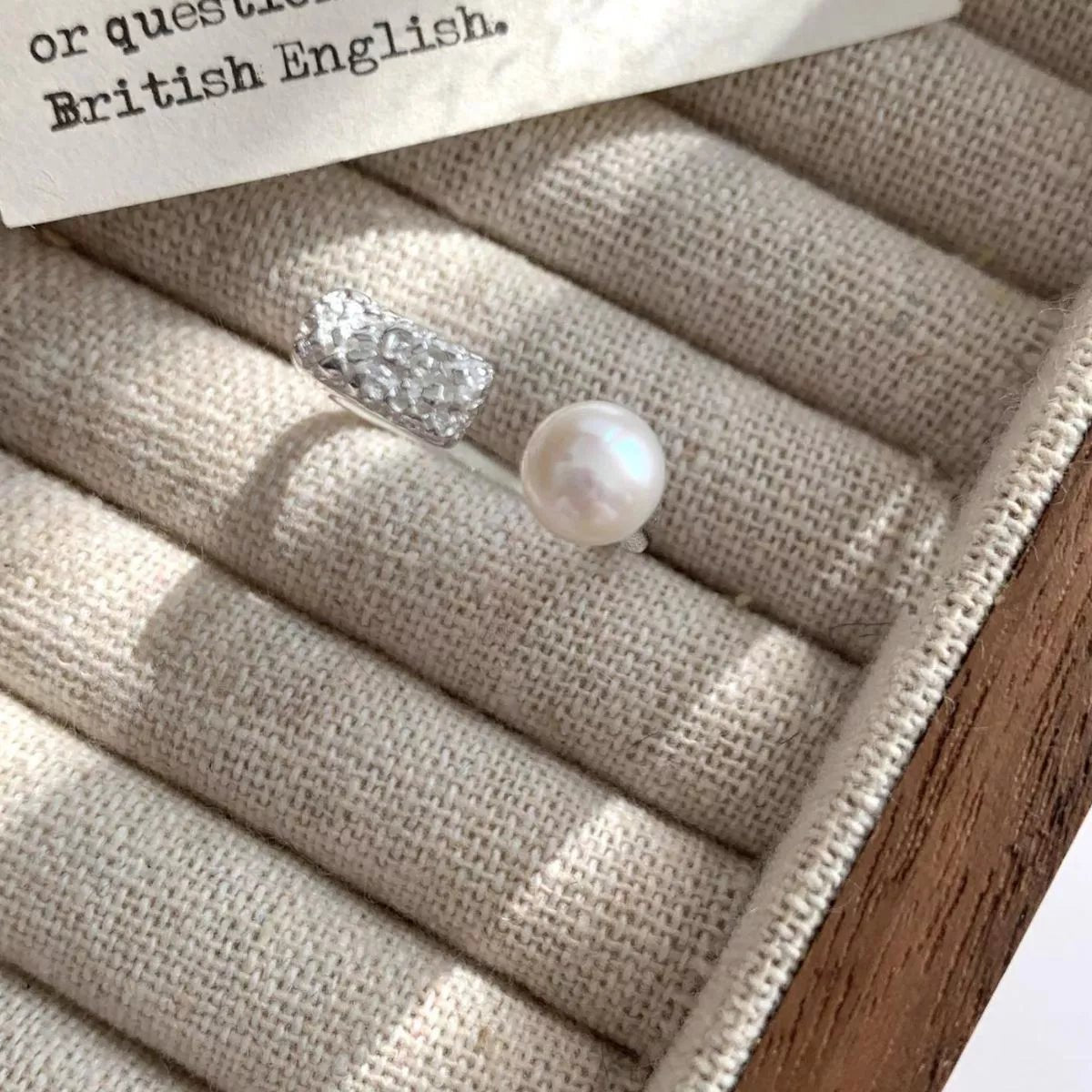 Pearl 925 Sterling Silver Open Ring - PBNJ FASHIONS