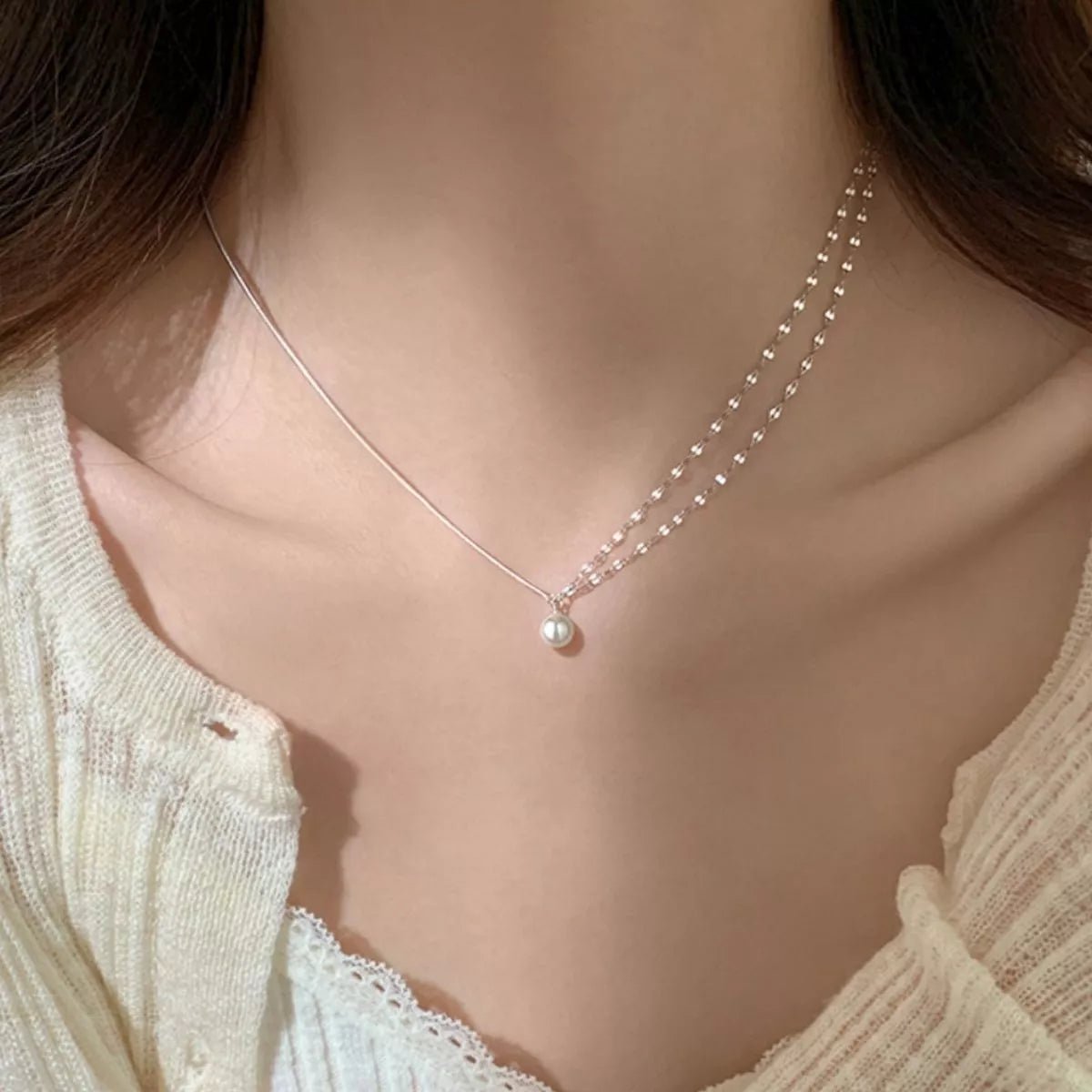 Pearl Pendant Layered Necklace - PBNJ FASHIONS