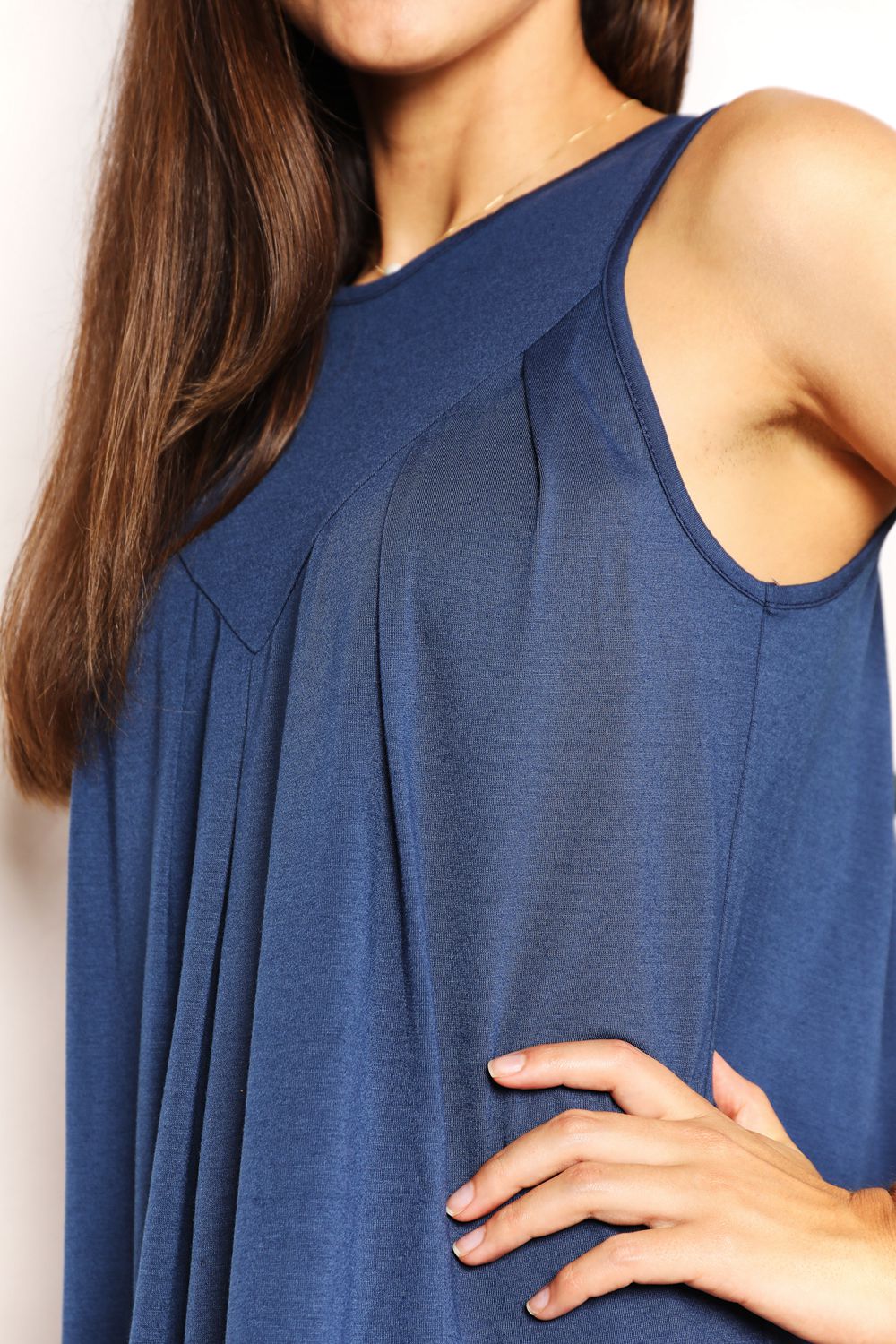 Perfee Round Neck Sleeveless Mini Dress - PBNJ FASHIONS