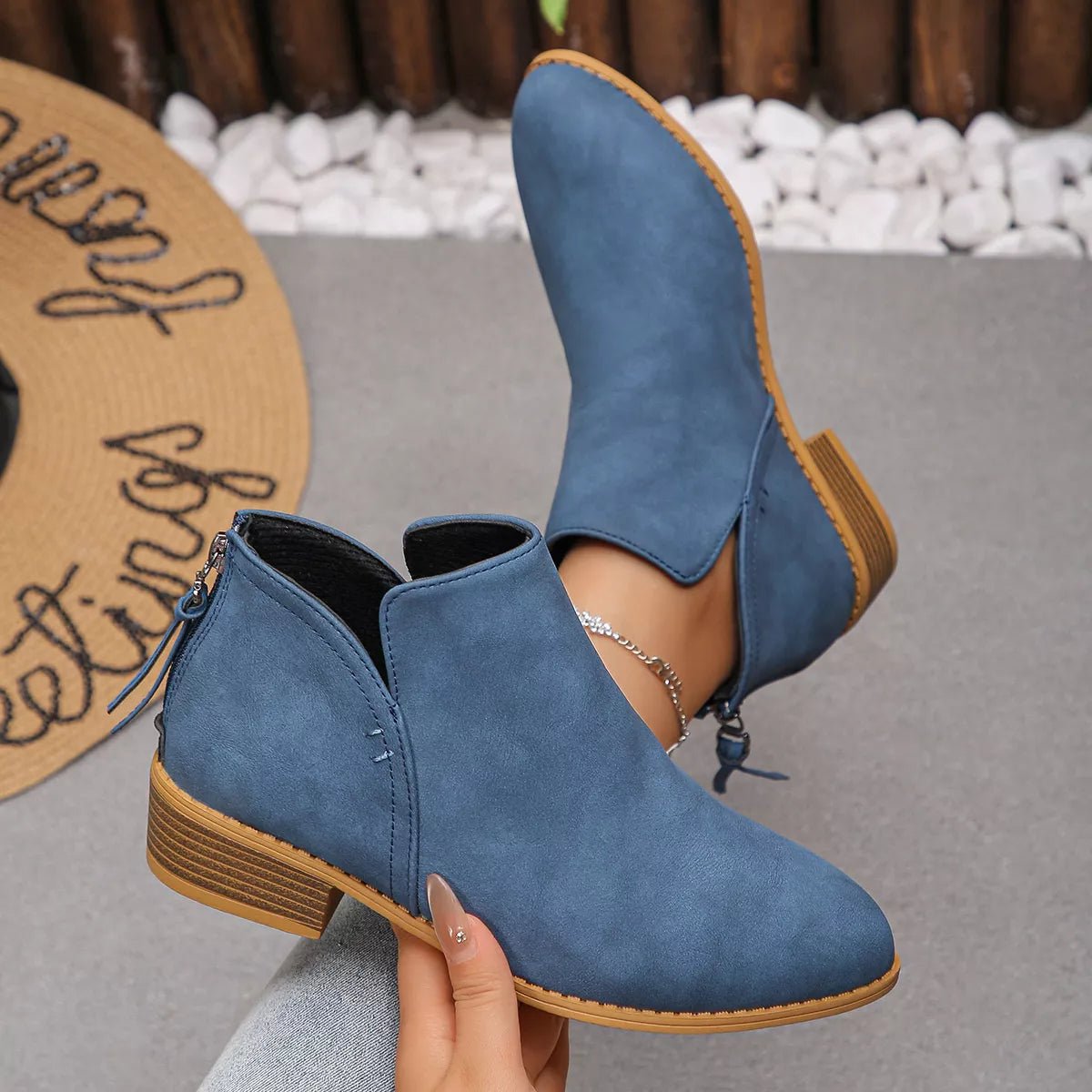 Point Toe Block Heels Boots - PBNJ FASHIONS
