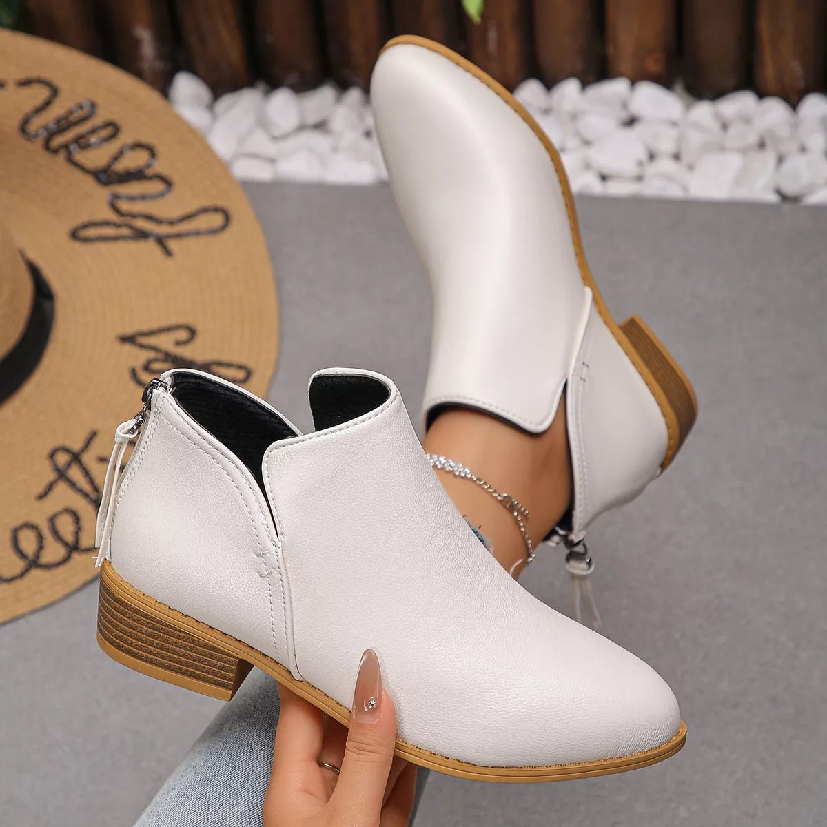 Point Toe Block Heels Boots - PBNJ FASHIONS