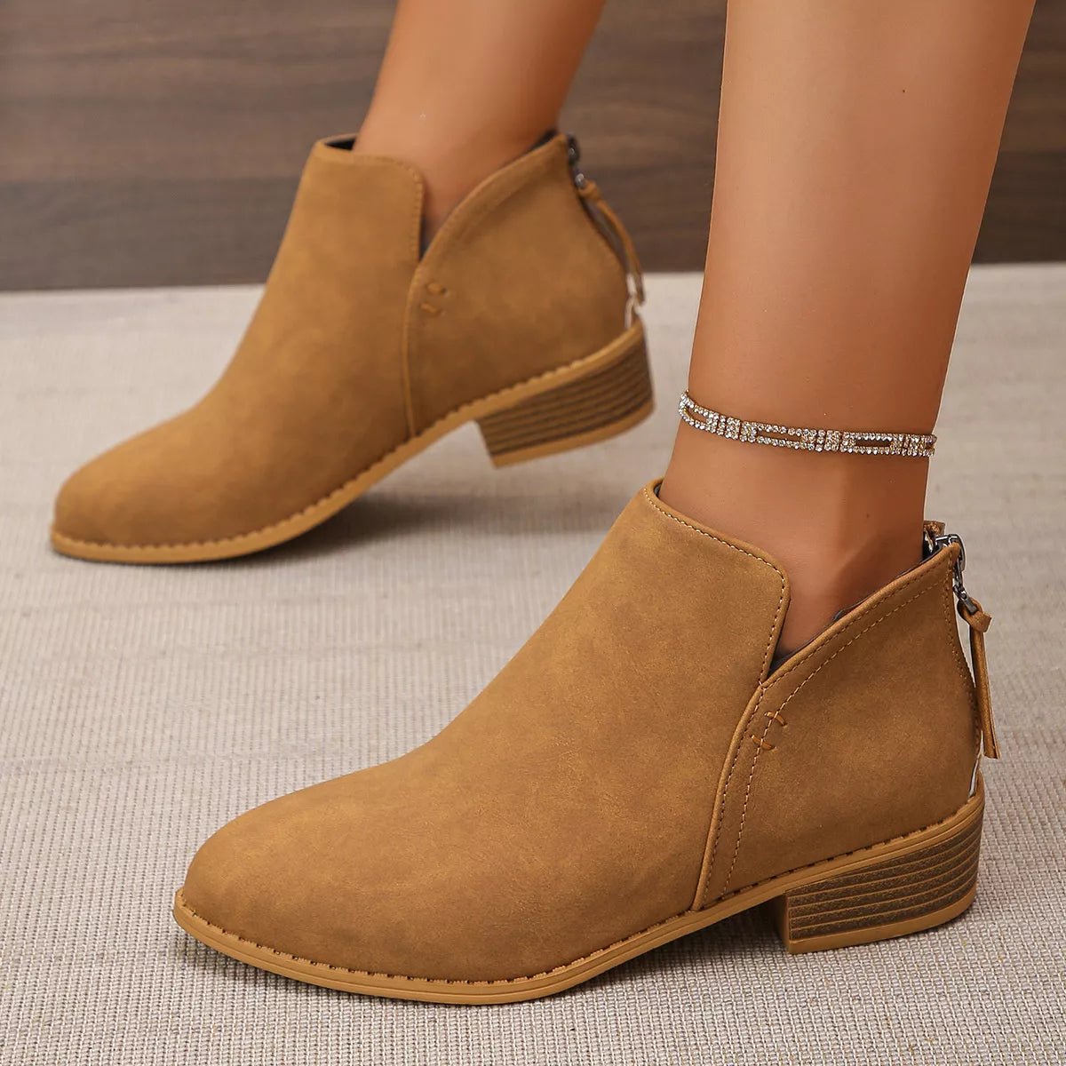 Point Toe Block Heels Boots - PBNJ FASHIONS
