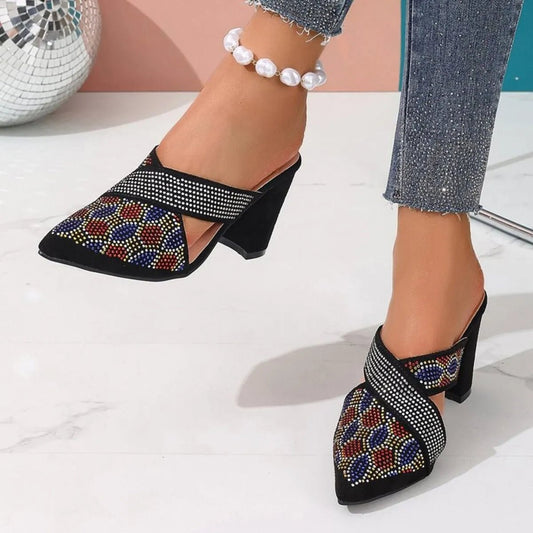 Point Toe Block Heels Sandals - PBNJ FASHIONS