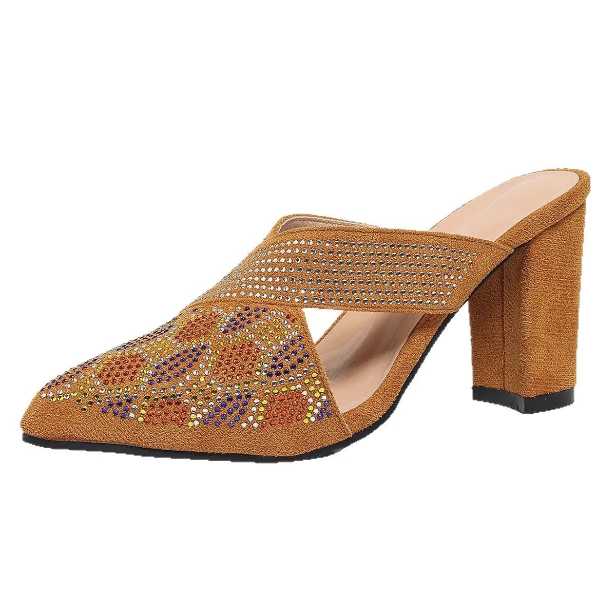 Point Toe Block Heels Sandals - PBNJ FASHIONS