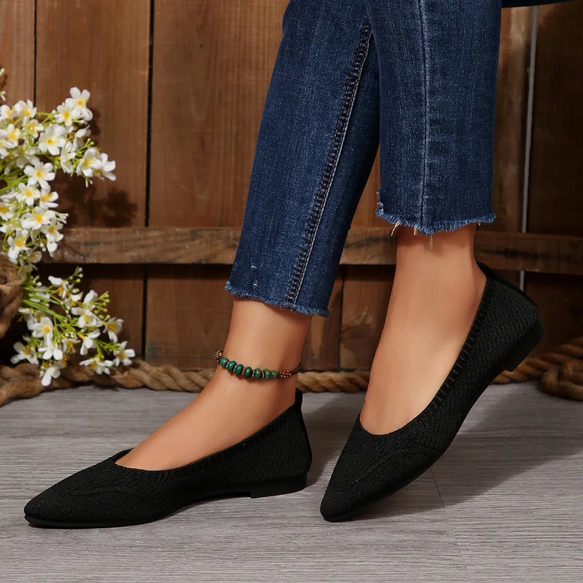Point Toe Flats Slip - Ons - PBNJ FASHIONS