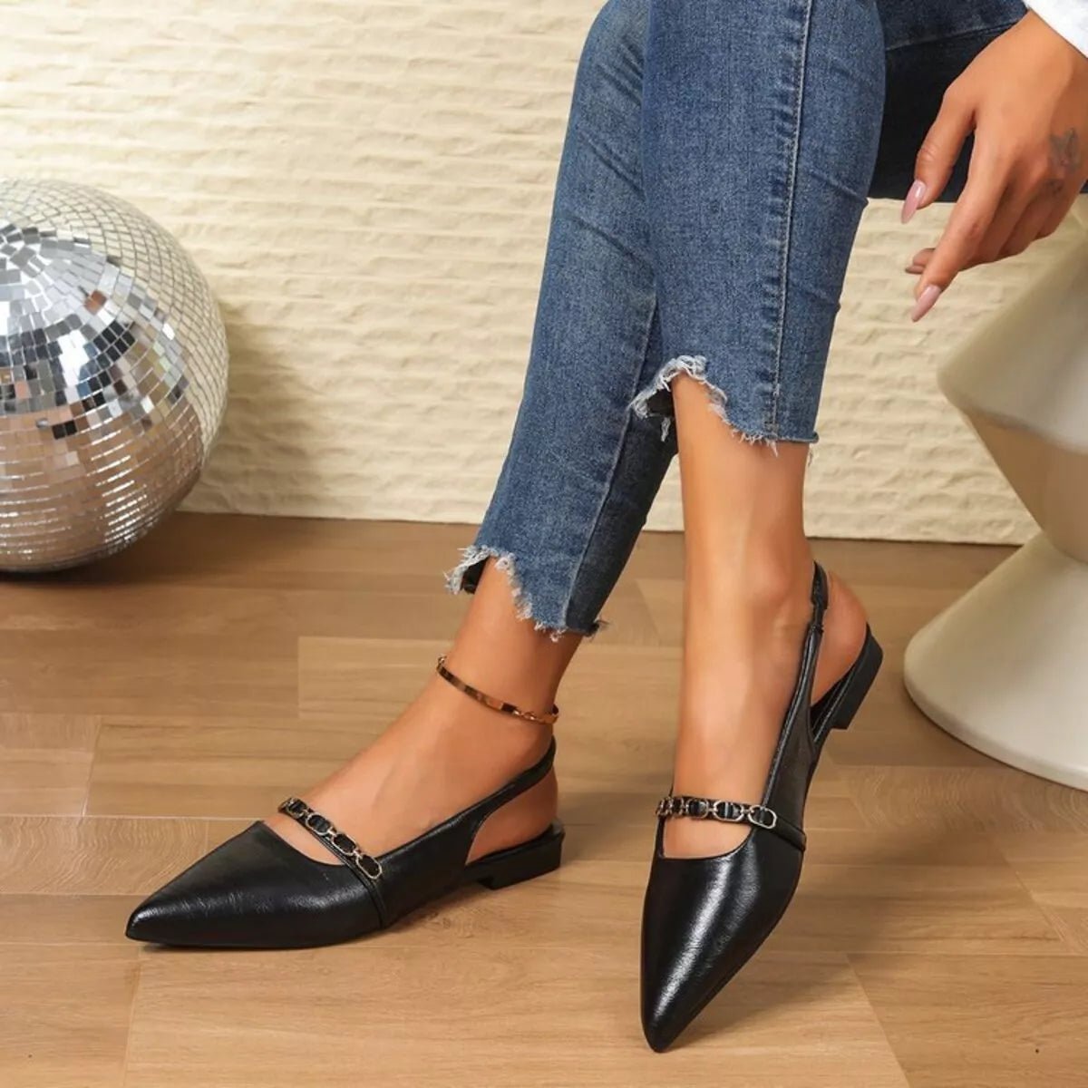 Point Toe Slingback Sandals - PBNJ FASHIONS