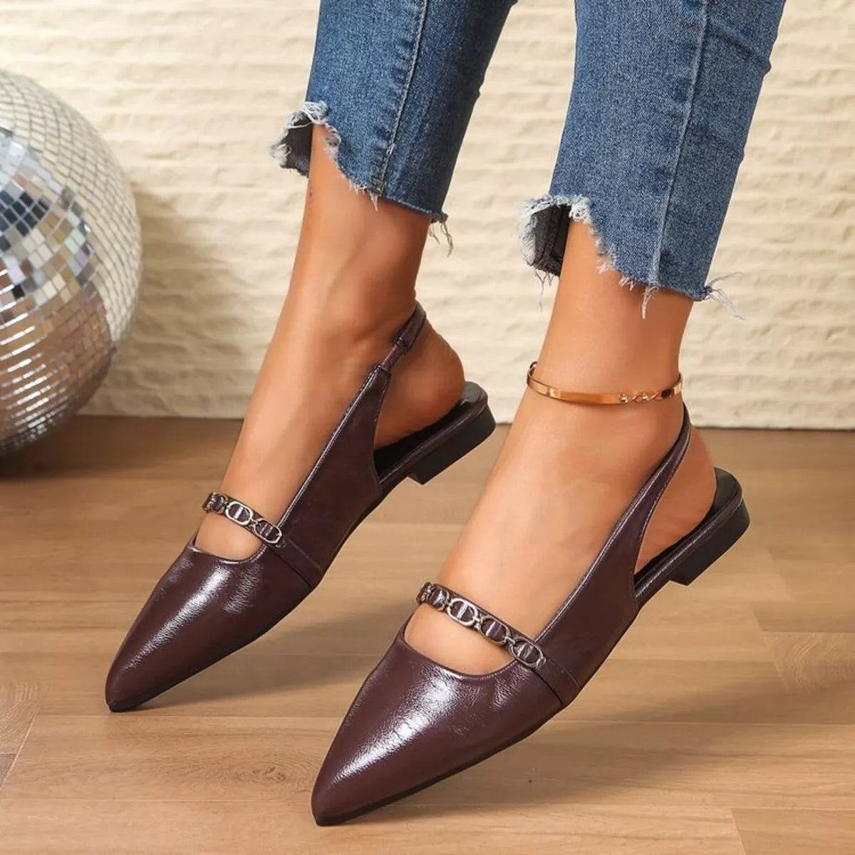 Point Toe Slingback Sandals - PBNJ FASHIONS