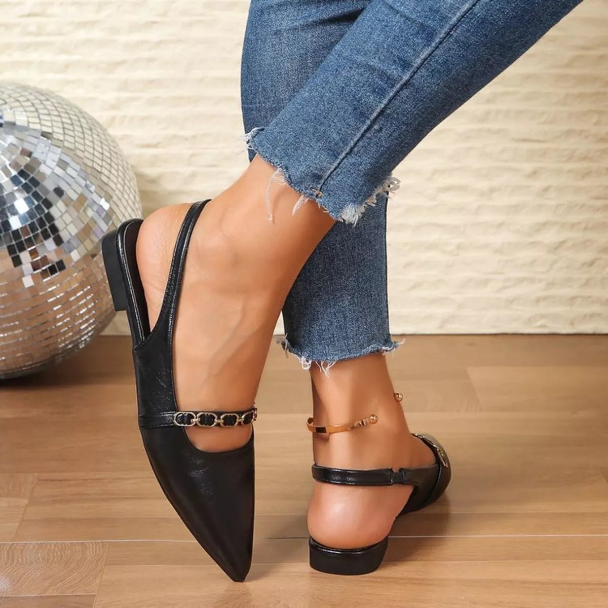 Point Toe Slingback Sandals - PBNJ FASHIONS