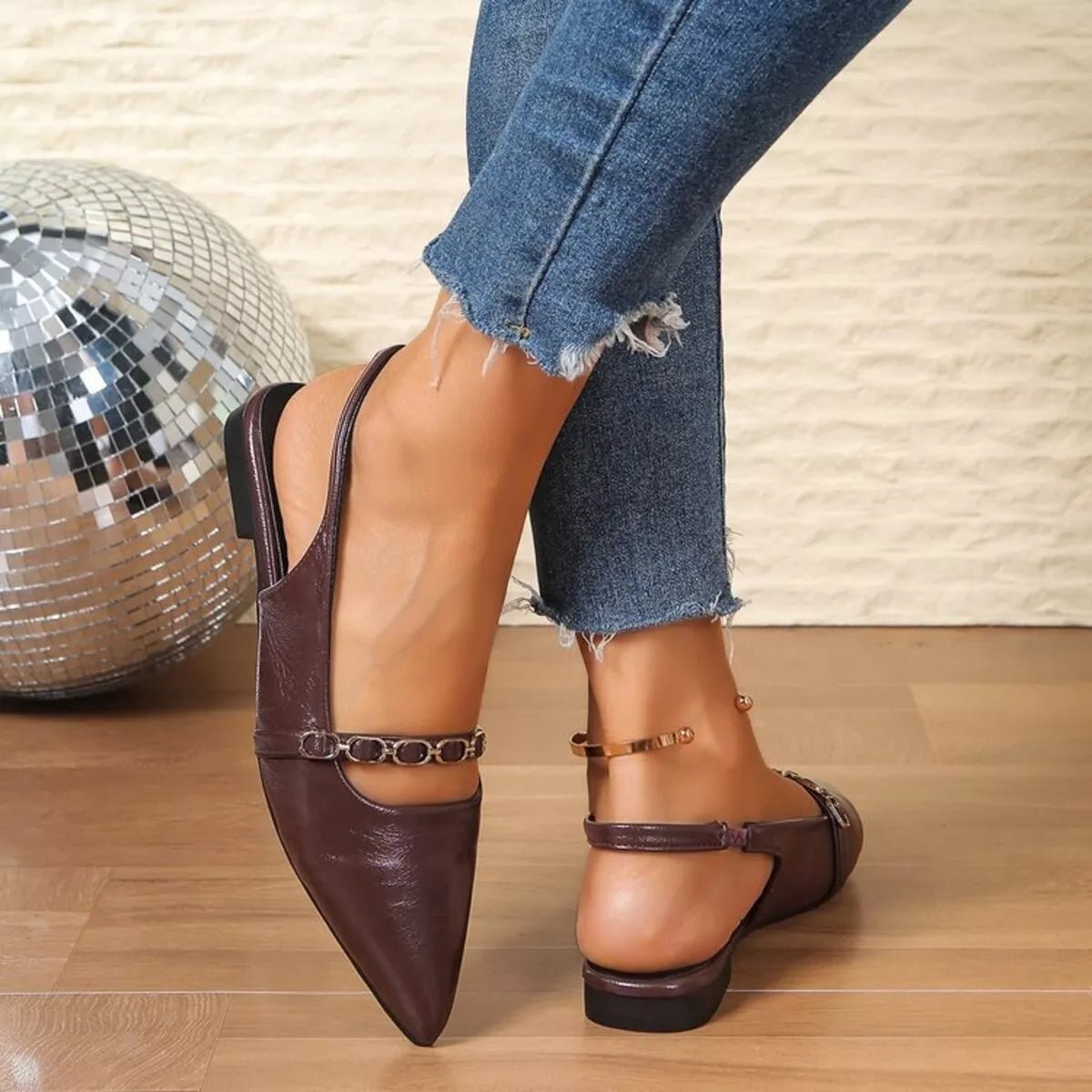 Point Toe Slingback Sandals - PBNJ FASHIONS