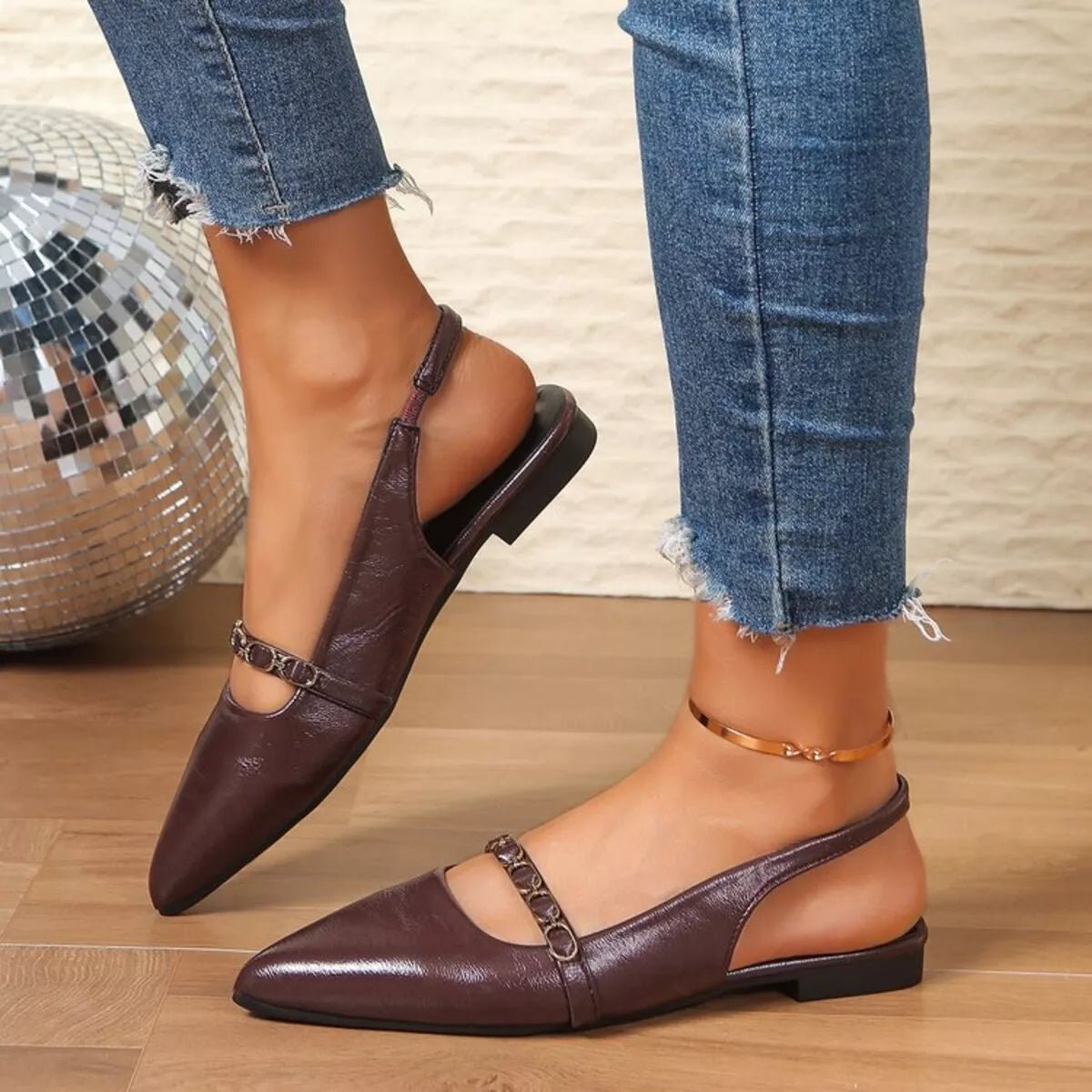 Point Toe Slingback Sandals - PBNJ FASHIONS