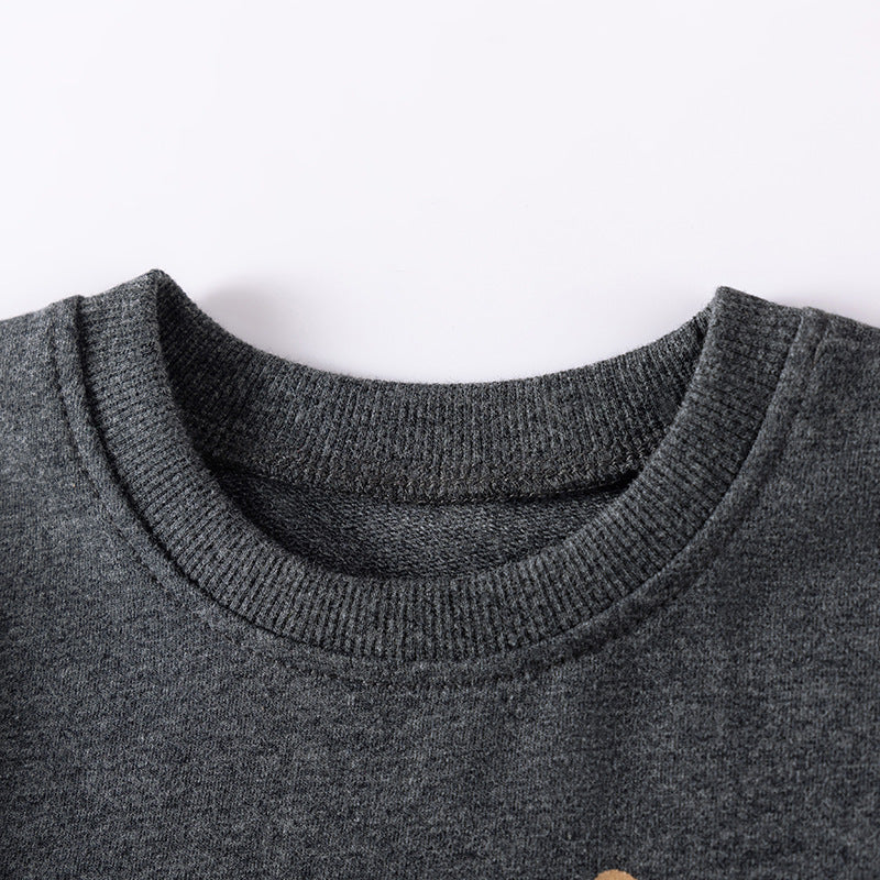 Autumn and Spring Arrival Princess Animals Pattern Long Sleeves Tulle Decorated Dress for Stylish Girls-1