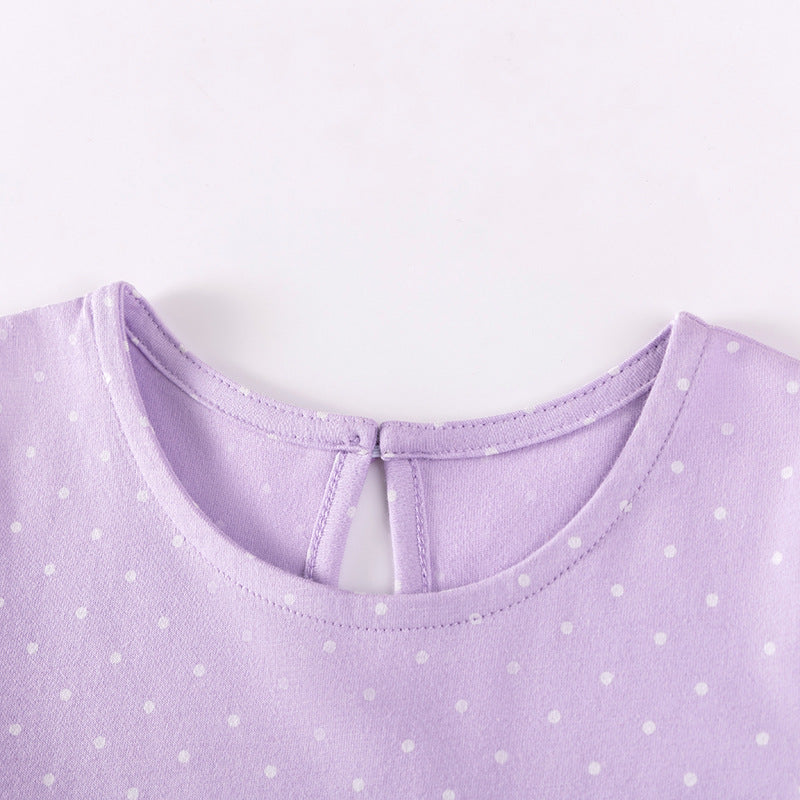 Autumn and Spring Arrival Princess Cartoon Pattern Long Sleeves Tulle Decorated Dress for Stylish Girls-1