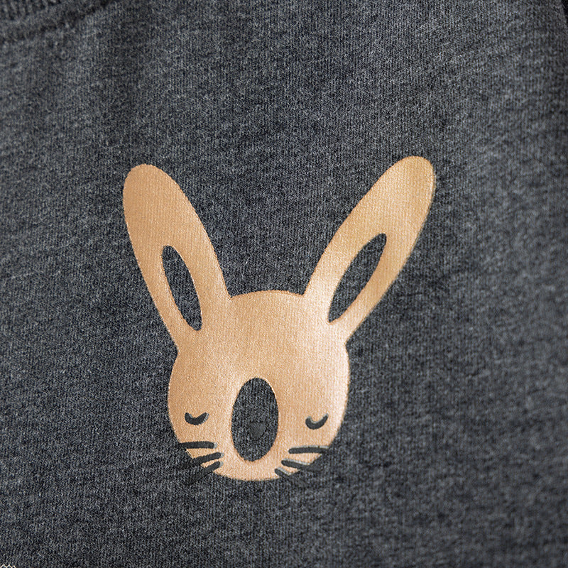 Autumn and Spring Arrival Princess Animals Pattern Long Sleeves Tulle Decorated Dress for Stylish Girls-2