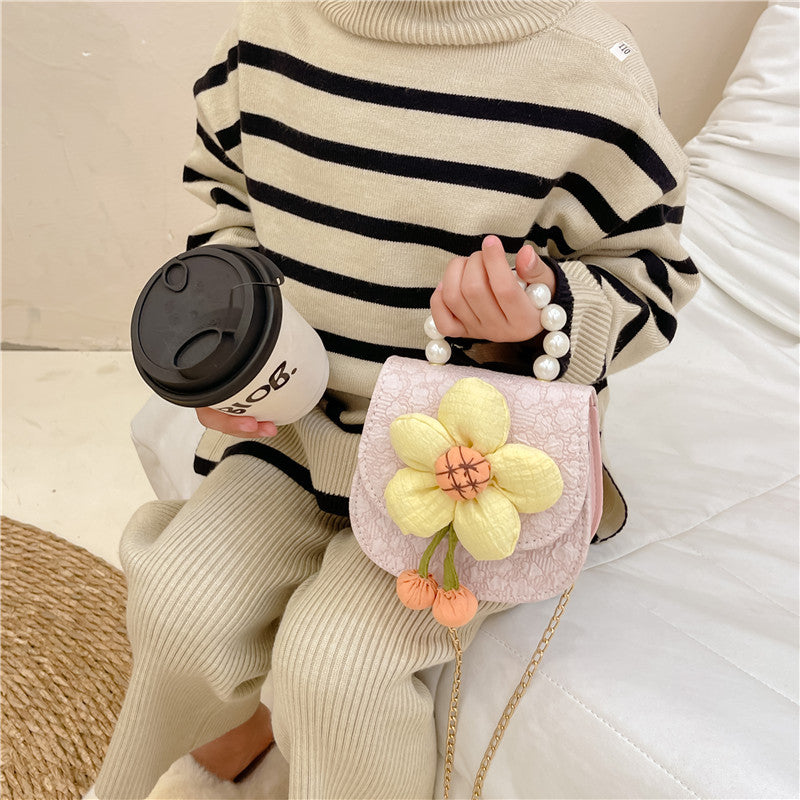 Children Girl Floral Pattern Cute Crossbody Bags-3