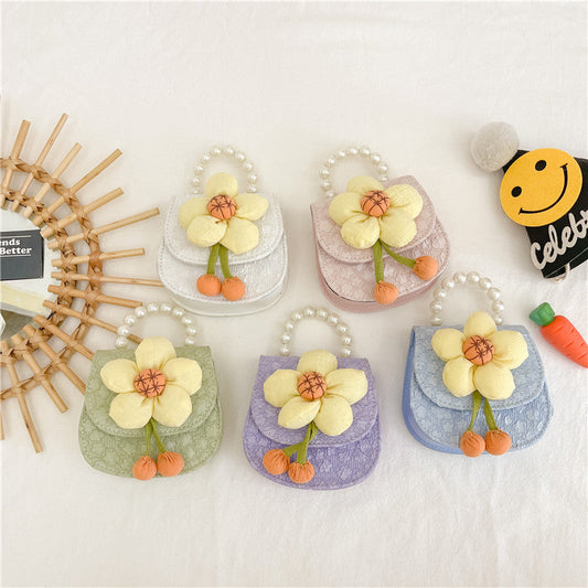 Children Girl Floral Pattern Cute Crossbody Bags-0