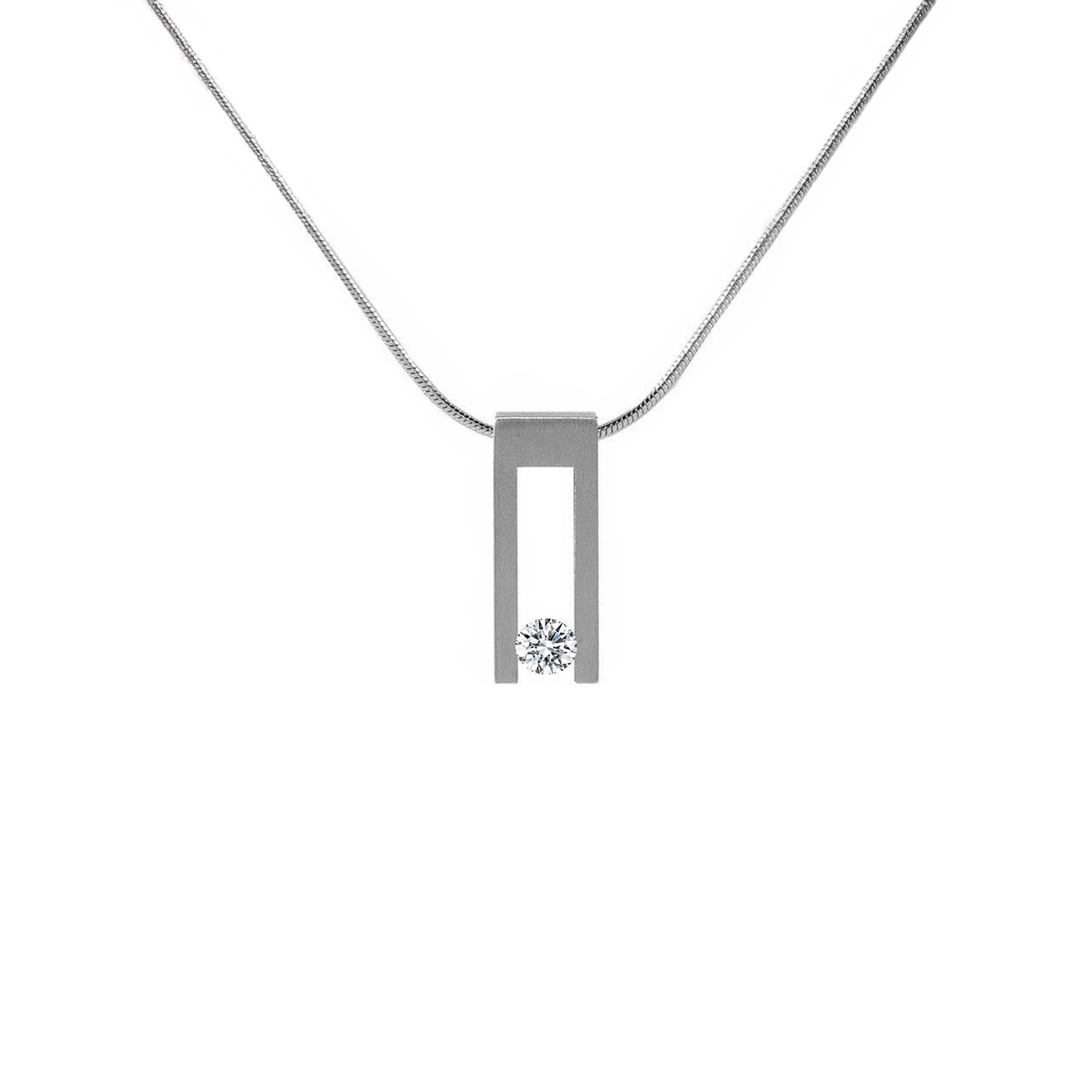 PT089W B.Tiff Hollow Bar Pendant - PBNJ FASHIONS