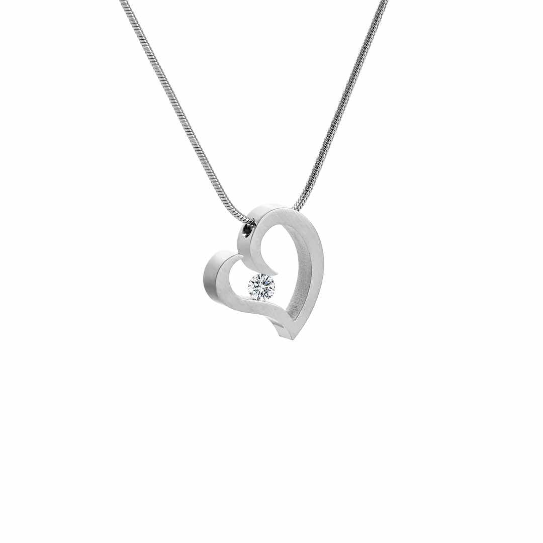 PT091W B.Tiff Steel Heart Pendant - PBNJ FASHIONS