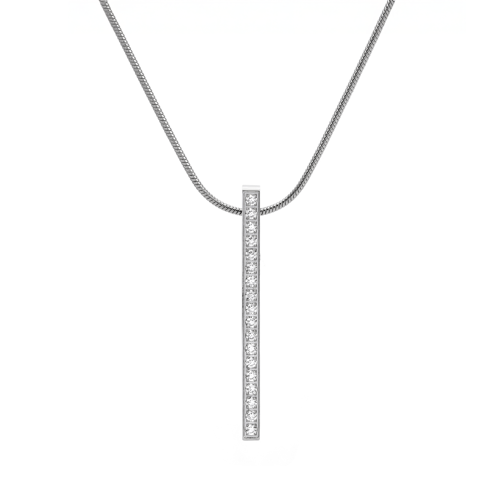 PT107W B.Tiff 18 - Stone Bar Pendant - PBNJ FASHIONS