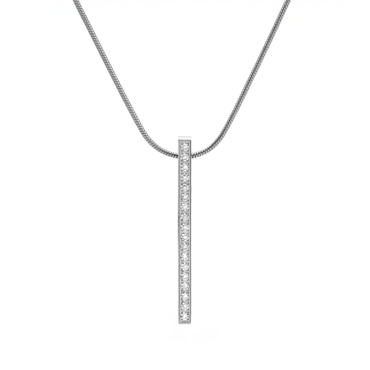 PT107W B.Tiff 18 - Stone Bar Pendant - PBNJ FASHIONS