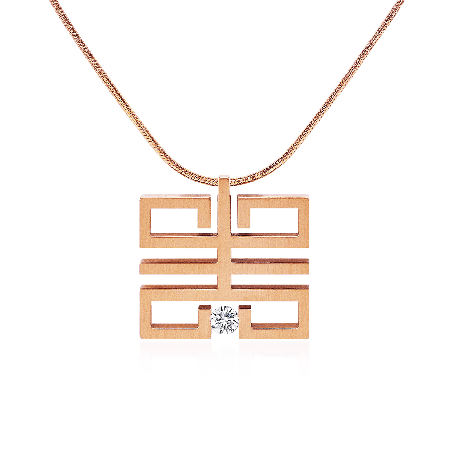 PT114RG B.Tiff Rose Gold Feliĉo Pendant - PBNJ FASHIONS