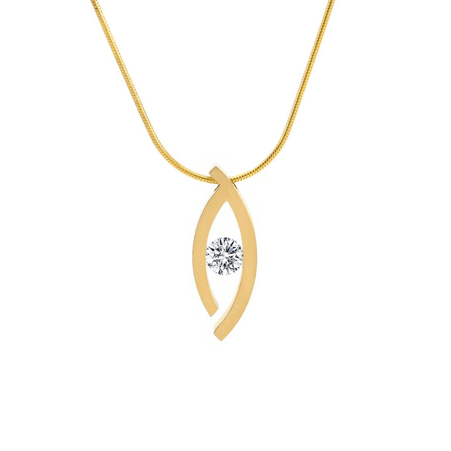 PT128G B.Tiff 18K Gold Plated Deziras Pendant - PBNJ FASHIONS