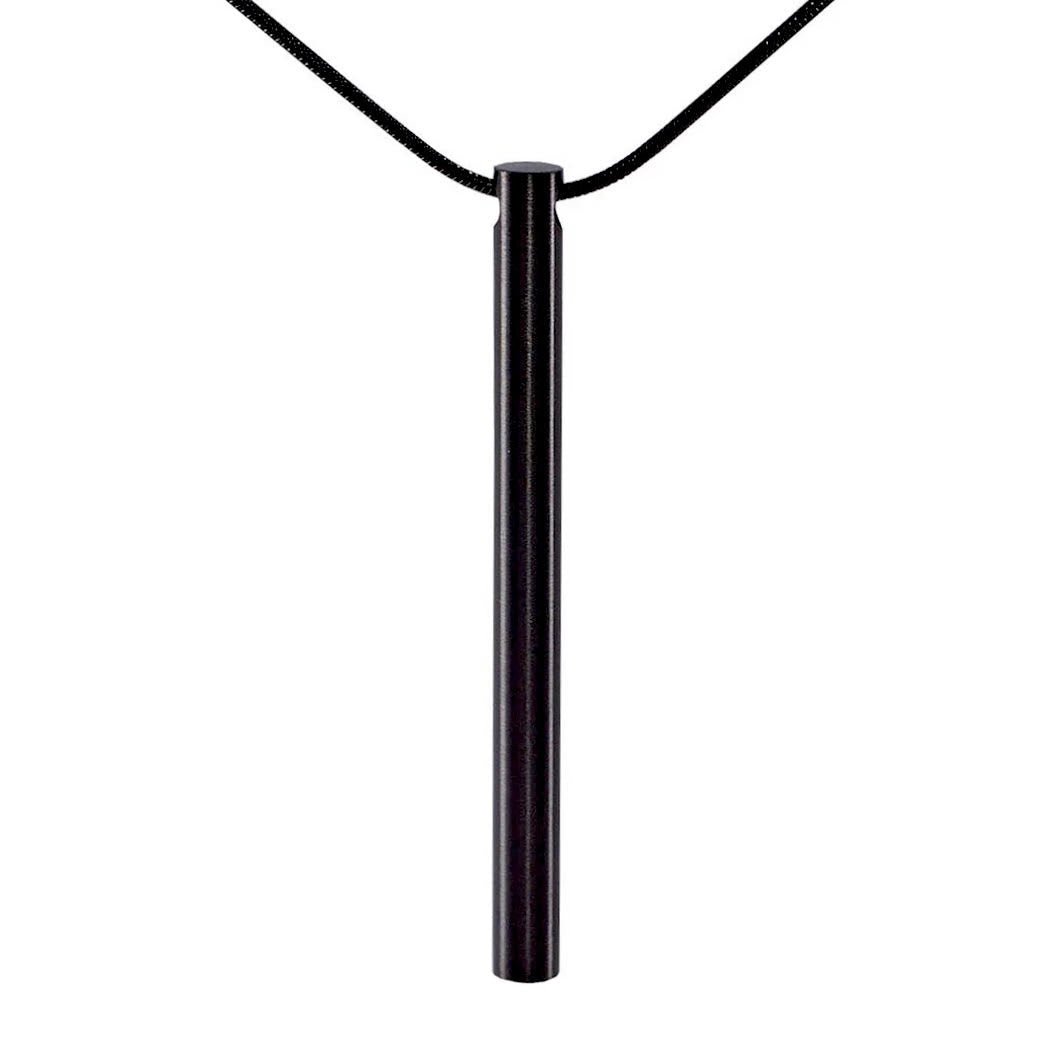 PT300B B.Tiff Black Plain Bar Pendant - PBNJ FASHIONS