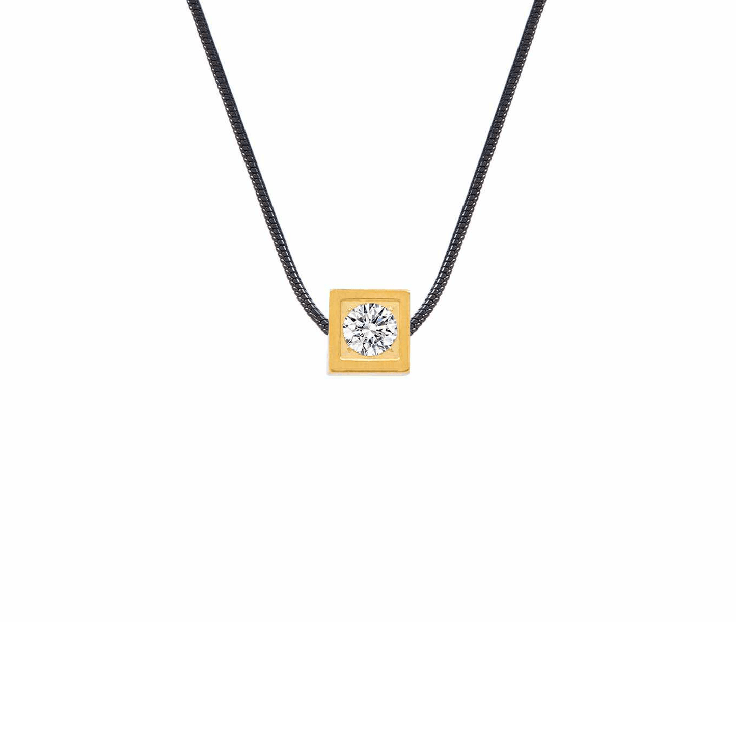 PT301G B.Tiff Gold Cubi Pendant Necklace - PBNJ FASHIONS