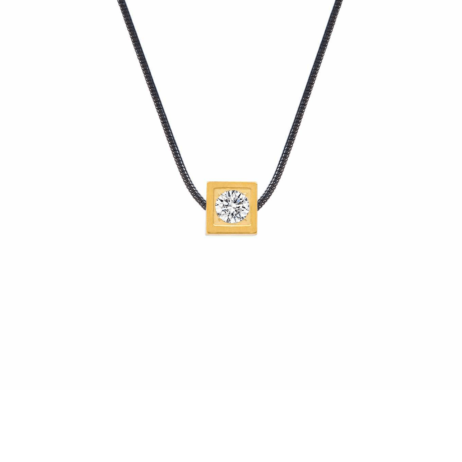 PT301G B.Tiff Gold Cubi Pendant Necklace - PBNJ FASHIONS