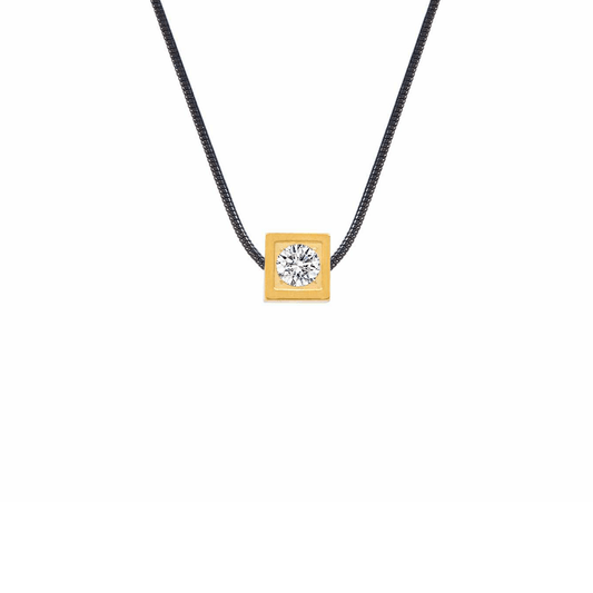 PT301G B.Tiff Gold Cubi Pendant Necklace - PBNJ FASHIONS