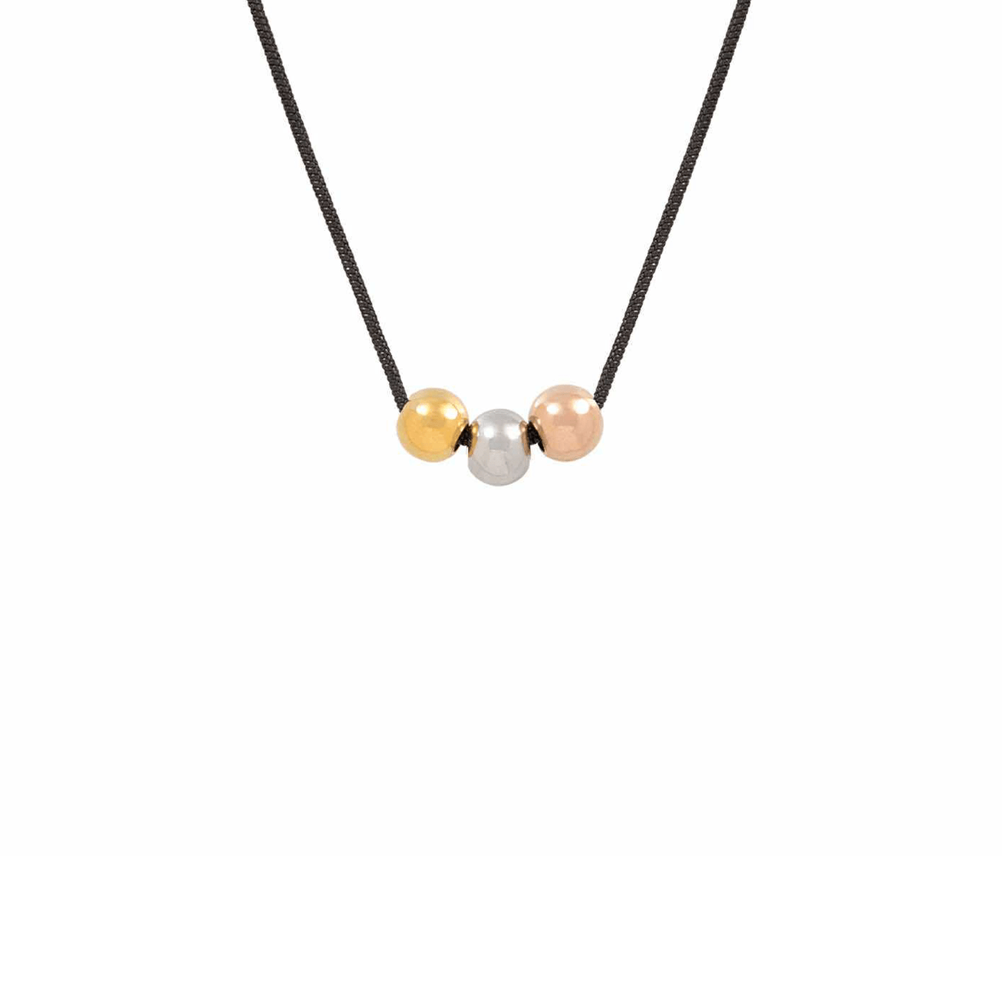 PT302B B.Tiff Triolette Pendant Necklace [Black Chain] - PBNJ FASHIONS