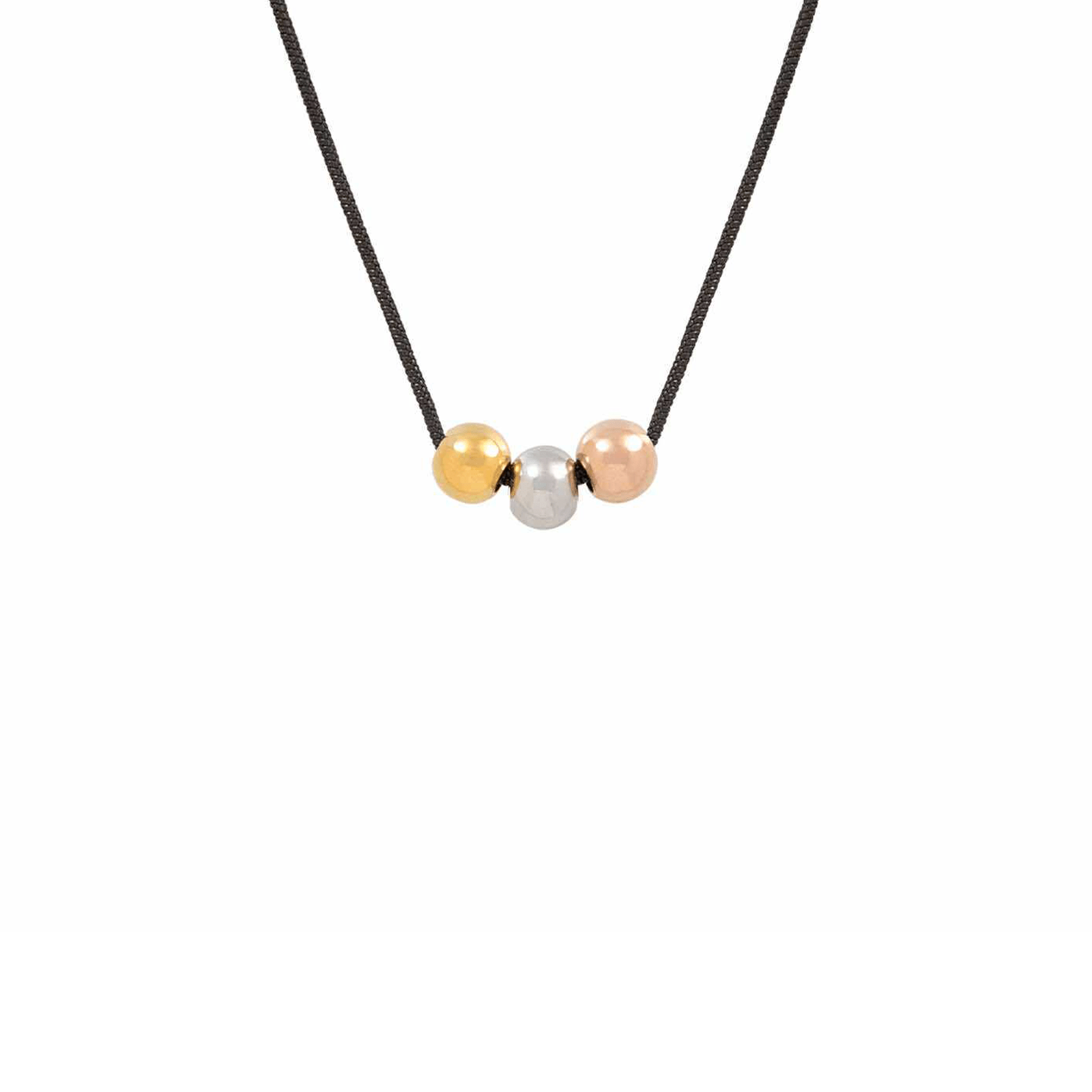 PT302B B.Tiff Triolette Pendant Necklace [Black Chain] - PBNJ FASHIONS