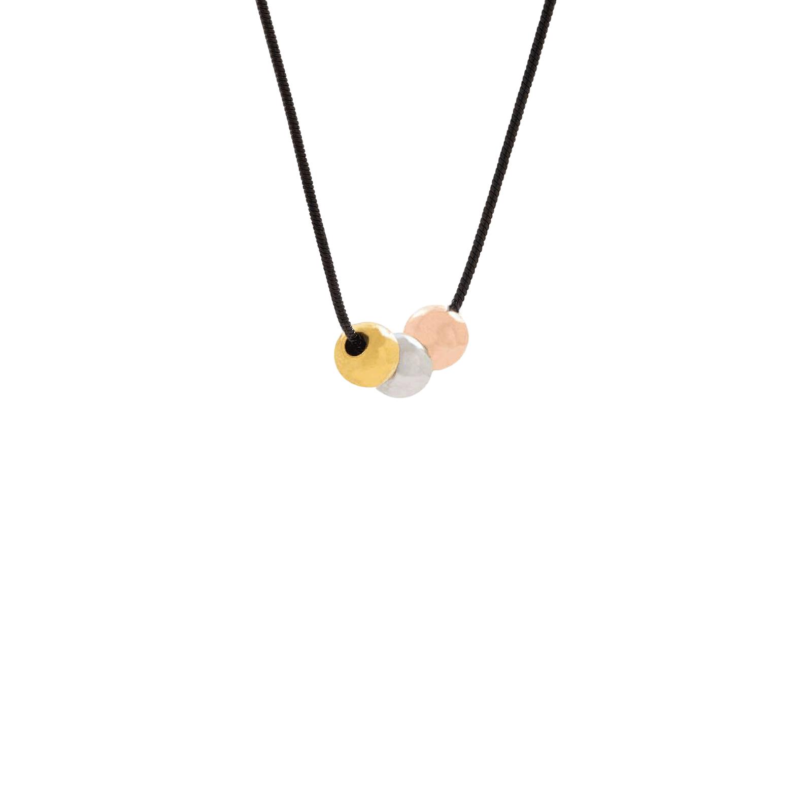 PT302B B.Tiff Triolette Pendant Necklace [Black Chain] - PBNJ FASHIONS