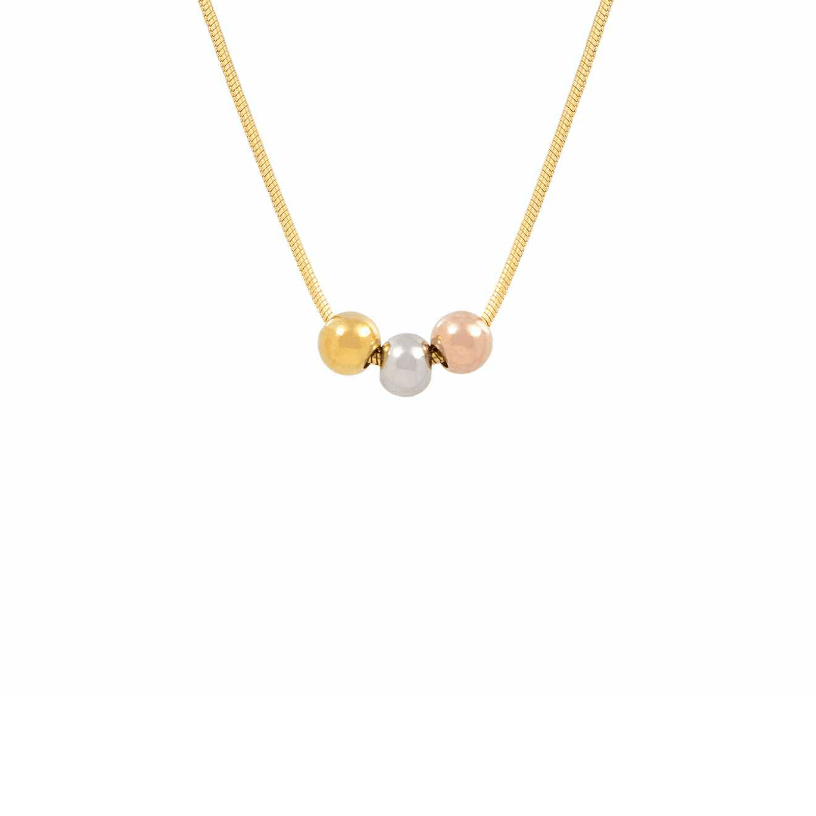 PT302G B.Tiff Triolette Pendant Necklace [Gold Chain] - PBNJ FASHIONS