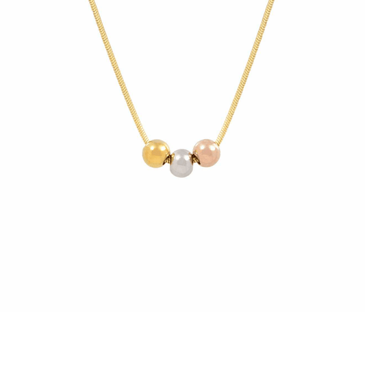 PT302G B.Tiff Triolette Pendant Necklace [Gold Chain] - PBNJ FASHIONS