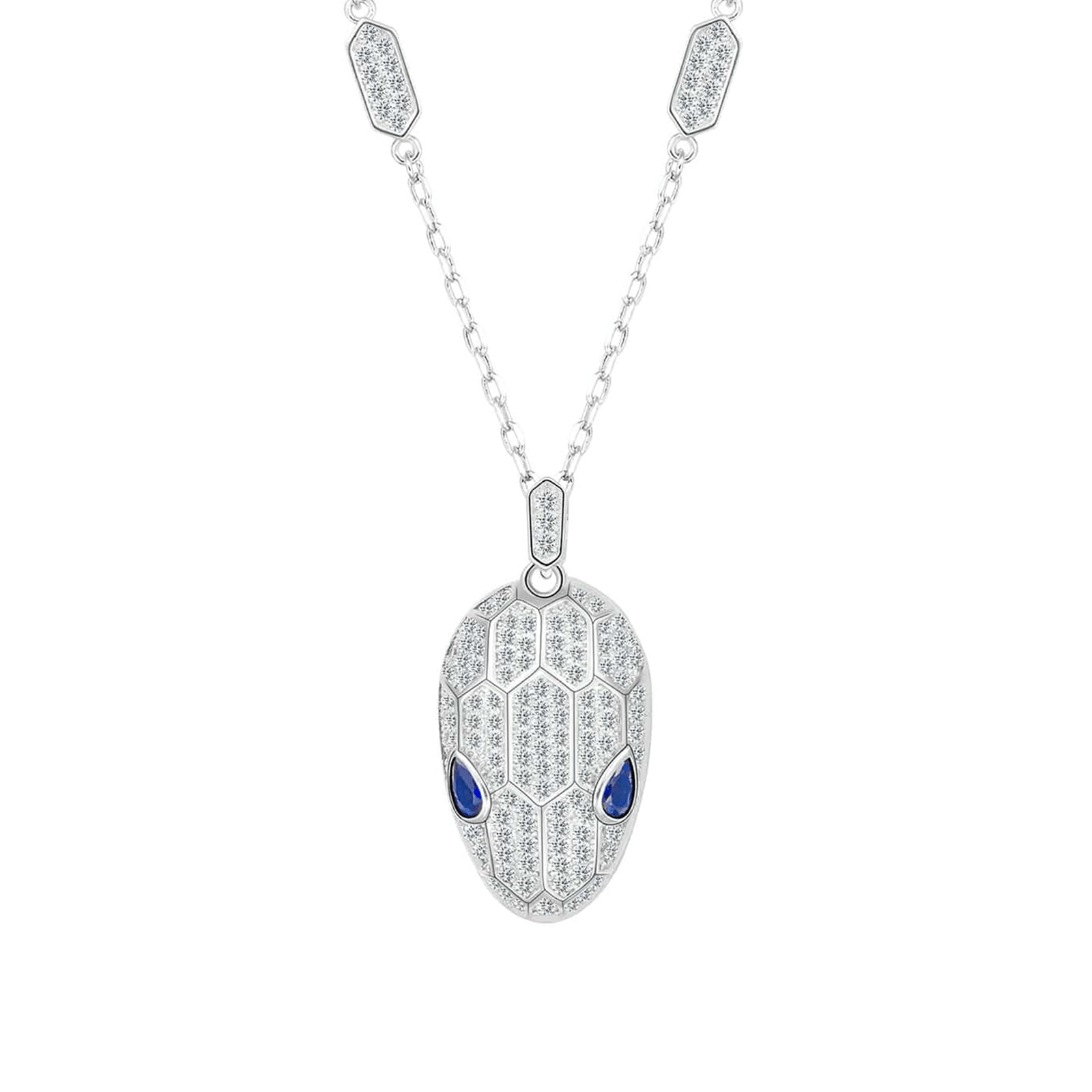 PT307W B.Tiff Pavé Viper Pendant Necklace - PBNJ FASHIONS