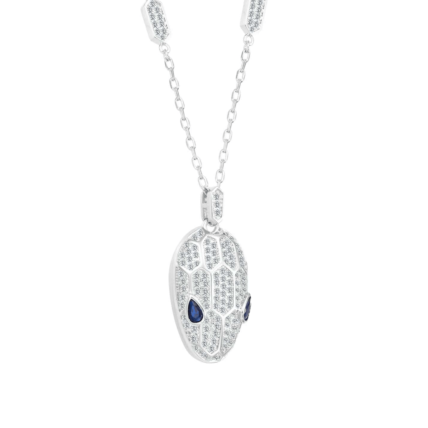PT307W B.Tiff Pavé Viper Pendant Necklace - PBNJ FASHIONS