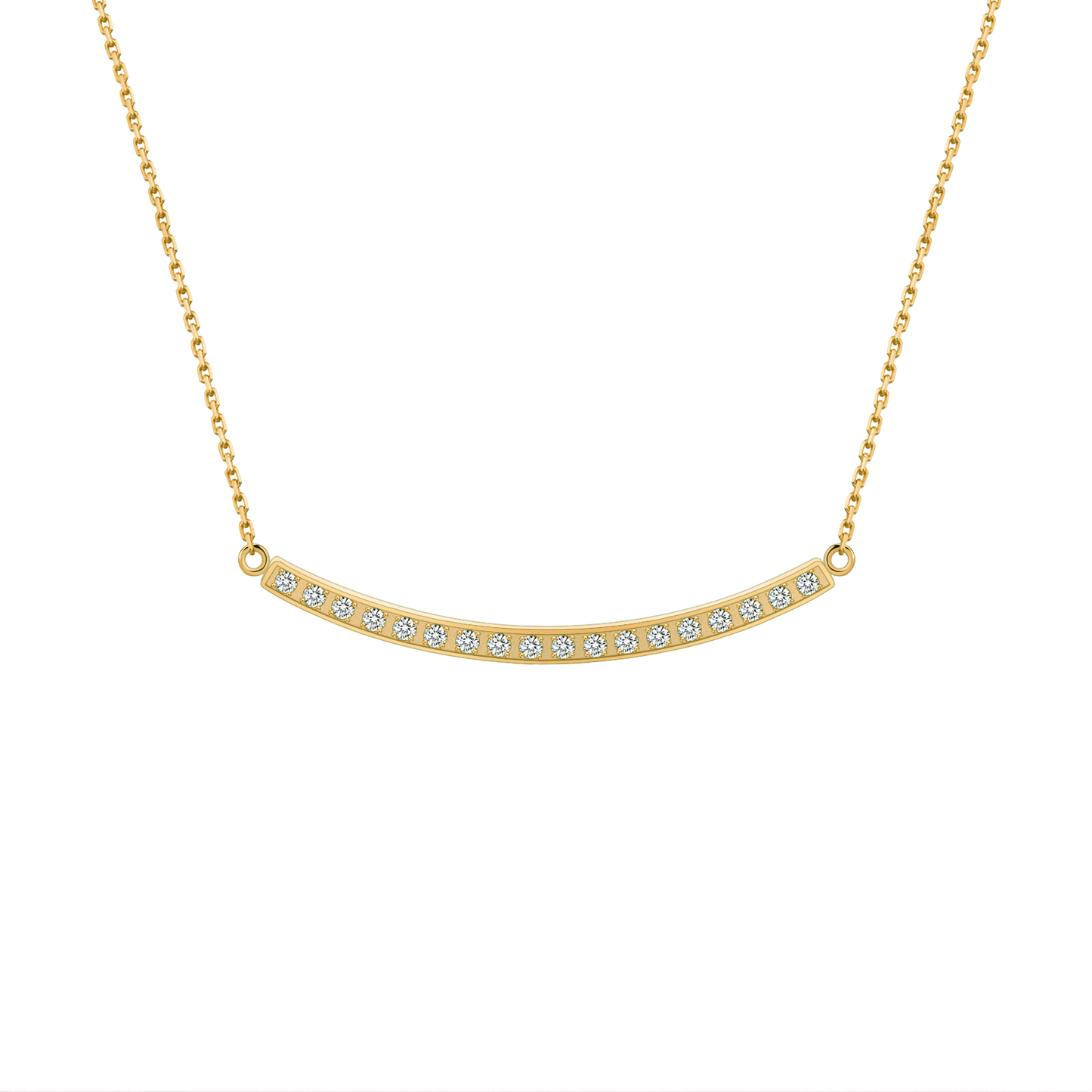 PT324G B.Tiff Gold Mini "Smile" Adjustable Pendant Necklace - PBNJ FASHIONS